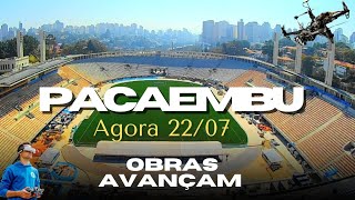 Pacaembu hoje 2207 Reforma avançam pacaembu estádio e88drone djimini2 viral obras [upl. by Carrick]