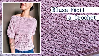 Blusa fácil a crochet para mujer ¡Paso a paso [upl. by Otrebilif]