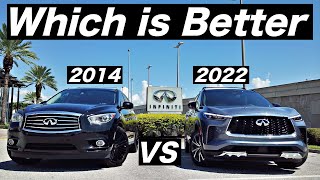 2022 Infiniti QX60 vs 2014 Infiniti QX60  Specs and Test Drive Review [upl. by Noryv]