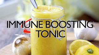 Immune Boosting Tonic Recipe Boost Immune System With Ginger Honey Lemon Garlic [upl. by Nayb]