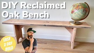 DIY Wood Bench Build  Easy Wood Bench Design [upl. by Maiah785]