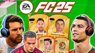 Messi amp Ronaldo react to FC 25 PLAYER RATINGS with ANTONY [upl. by Howzell768]