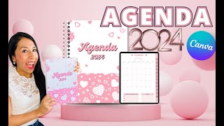 🌟 Diseña y Vende AGENDA EN CANVA 🌟 Plantilla de regalo 🎁 [upl. by Bashee]