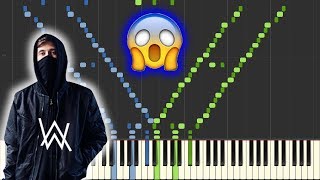 Alone  Alan Walker INSANE Piano Tutorial SynthesiaSheet Music [upl. by Gollin940]