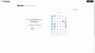 AI Solve New York Times Daily Strands Puzzle 251 1192024 ASMR [upl. by Intihw]