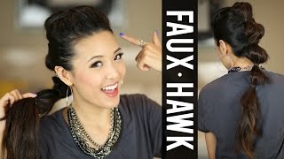 Going Out HAIR Ponytail Fauxhawk Tutorial [upl. by Aivilys745]