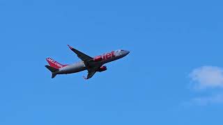 Boeing 73736Q Jet2com GGDFG taking off from Glasgow Int Airport heading to Leeds aviation [upl. by Sylvia]