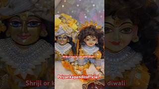 Nandani or kunj ke sath pehli diwali priyankapanditofficial6820 shriharivansh radheradhe [upl. by Nylissej903]