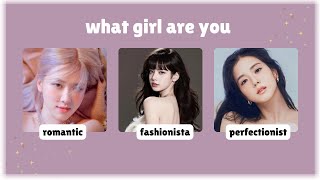 💥What type of girl are you💥 Fashionista Romantic Perfectionist  personality test [upl. by Atarman]