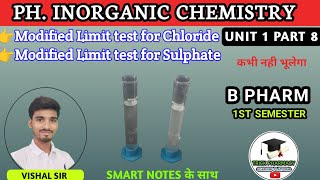 Modified limit test for chloride and sulphate  Pharmaceutical inorganic chemistry b pharmacy 1 sem [upl. by Ahsinrats]