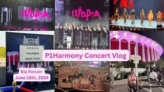 CONCERT VLOG P1Harmony Live Tour P1ustage H  UTOP1A  Kia Forum  Los Angeles  June 16th 2024 [upl. by Yellat412]