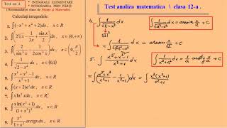 Test  integrarea functiilor elementare integrare prin parti Mateinfo [upl. by Trinl170]