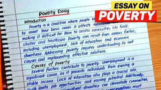 Essay On Poverty in English  Poverty Essay [upl. by Ramu]