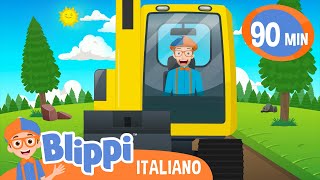 Blippi gioca nel cantiere  Blippi  Moonbug Kids  Cartoni Animati [upl. by Islehc]