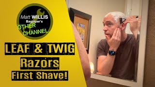 First Safety Razor Shave Leaf and Twig razors [upl. by Frankie583]