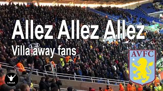 Aston Villa fans  Allez Allez Allez chant  away [upl. by Seavir903]