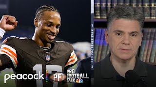 Evaluating Browns’ Kellen Mond vs Dorian ThompsonRobinson  Pro Football Talk  NFL on NBC [upl. by Ahseiyk301]