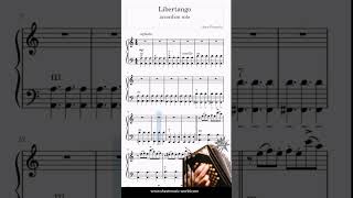 Libertango  Accordion solo  Astor Piazzolla Sheets Music Tutorial score [upl. by Ocirderf]