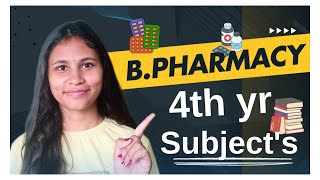 Bpharmacy 4th yr subjects pharmacy course details Likithahere [upl. by Colner]