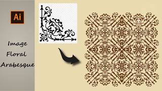 Comment vectoriser une image avec motif floral arabesque dans Adobe Illustrator 2024 abonnezvous [upl. by Los938]