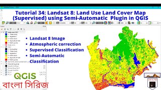 Land Use Land Cover Map of Landsat 8 Supervised using Semi Automatic Classification Plugin in QGIS [upl. by Cardwell]