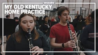 UofL marching band practices playing My Old Kentucky Home for Derby 150 [upl. by Rayner]