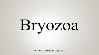 How To Say Bryozoa [upl. by Thapa683]