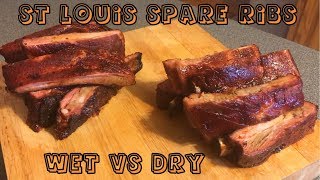 St Louis Spare Ribs  Wet vs Dry  Smoked on Yoder YS640 [upl. by Onin314]