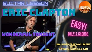 Wonderful Tonight Guitar Lesson  Eric Clapton [upl. by Leidba434]