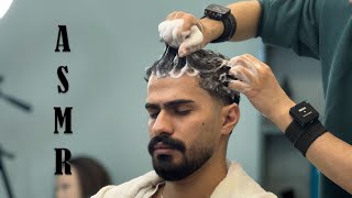 💈 ASMR BARBER  Hair Massage amp Relaxing that surely make you sleep🔥  Plus Razor amp Scissor work ✅ [upl. by Tarsus]