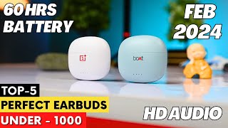 TOP 5 Earbuds Under 1000 2024  Best Earbuds Under 1000  TWS Under 1000 [upl. by Orelu353]