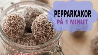 Pepparkakor på 1 minut utan ugn Raw glutenfri mjölkfri nötfri [upl. by Ahseram968]