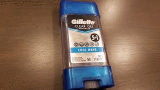 Gillette Cool Wave Clear Gel Antiperspirant and Deodorant for Men Mens Hygiene Product Review [upl. by Picker]