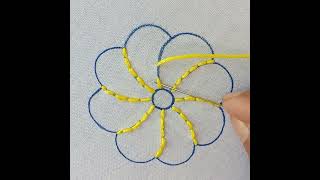 Latest Trellis stitch flowerHand Embroidery very easy new design needle work pattern 111 [upl. by Yevette897]