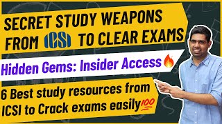 Secret ICSI Resources to Crack CS exams 6 IMPORTANT things from ICSI CS Executive CS Professional [upl. by Nylloc]