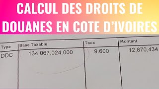 COMMENT MAITRISER LE CALCUL DES DROITS ET TAXES DE DOUANES [upl. by Supen656]