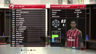 AC Milan Faces amp Stats  PES 2014 [upl. by Menard]