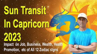 Sun transit in Capricorn 2023। Sun transit Capricorn 2023। Astrology Prediction all 12 signs। Eng [upl. by Namara342]