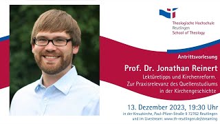 Antrittsvorlesung Lektüretipps und Kirchenreform  Prof Dr Jonathan Reinert [upl. by Demeyer]