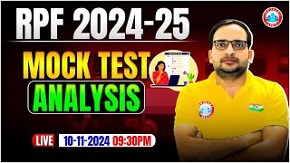 RPF Mock Test 202425  RPF Mock Test Analysis 10 Nov  RPF SI amp Constable 2024  By Ankit Sir [upl. by Elehcar]