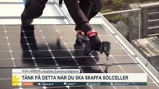 Installera solceller – det ska du tänka på  Nyhetsmorgon  TV4 amp TV4 Play [upl. by Hephzibah]