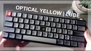 Lubing a SK61 Optical Yellow Switches  Sound Test [upl. by Aroon]