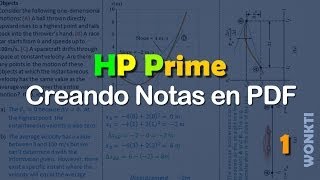 Referencia HP Prime Creando Notas pdfs en la HP Prime [upl. by Haela978]