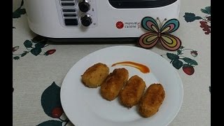 Croquetas de pollo de aprovechamiento  Recetas fáciles Monsieur Cuisine plus [upl. by Ym]