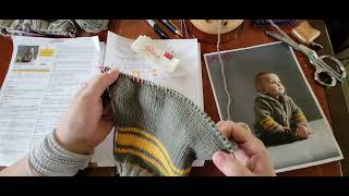 Tuto Tricot vidéo 9 du projet Paletot Layette de Phildar façonner larrondi de lemmanchure [upl. by Mord]