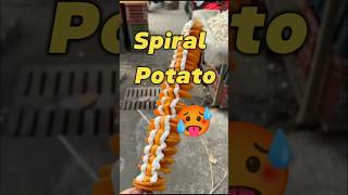 Street side Potato Spiral 🥵😱😳shorts streetfood [upl. by Fachan]