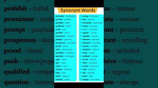 Synonyms in English grammar synonyms vocabulary shorts english shortsviral englishunlocked [upl. by China59]