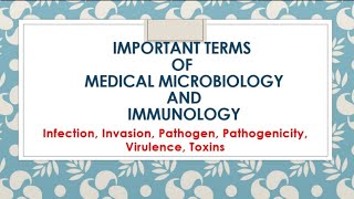 Defination of Medical microbiology and Immunology important terms [upl. by Airotkiv]