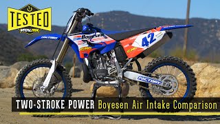 TwoStroke Power  Boyesen Air Intake Comparison [upl. by Tarr]