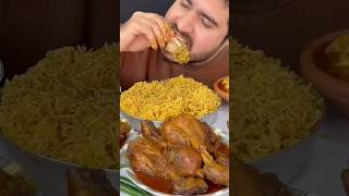 Eating Chicken Biryani Chicken Curry mukbang eatingsounds food shortsvideo [upl. by Belak]